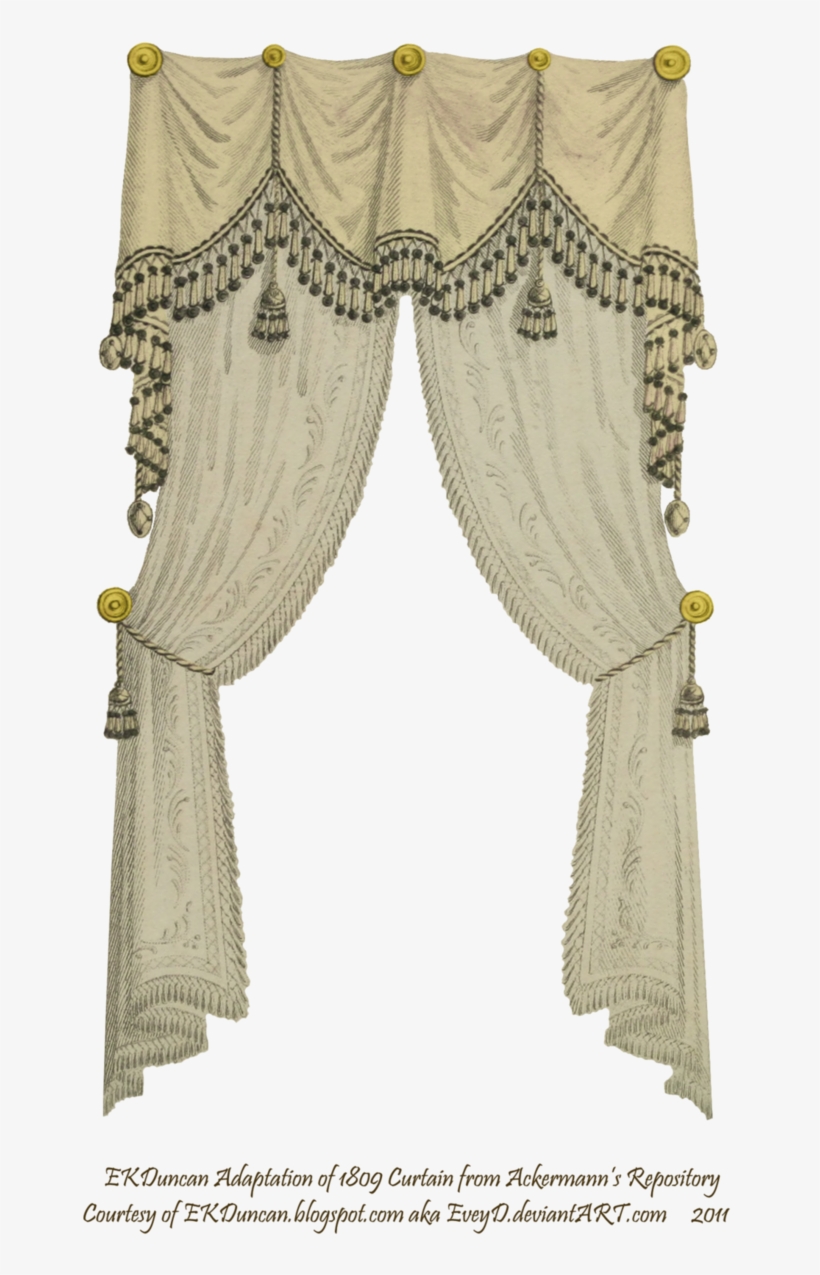Clipart Fringe And Tassel By Eveyd On - Victorian Curtain Png, transparent png download