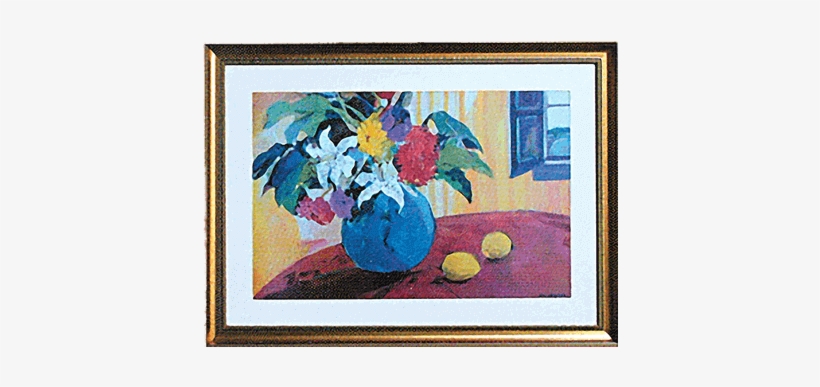 Flowers On Red Table Picture - Picture Frame, transparent png download