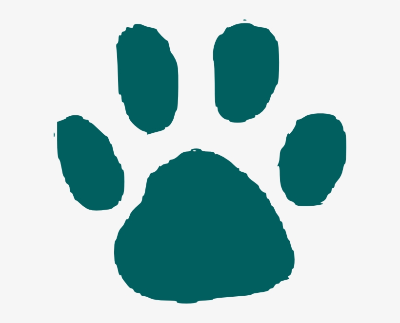 How To Set Use Dark Teal Paw Print Clipart, transparent png download