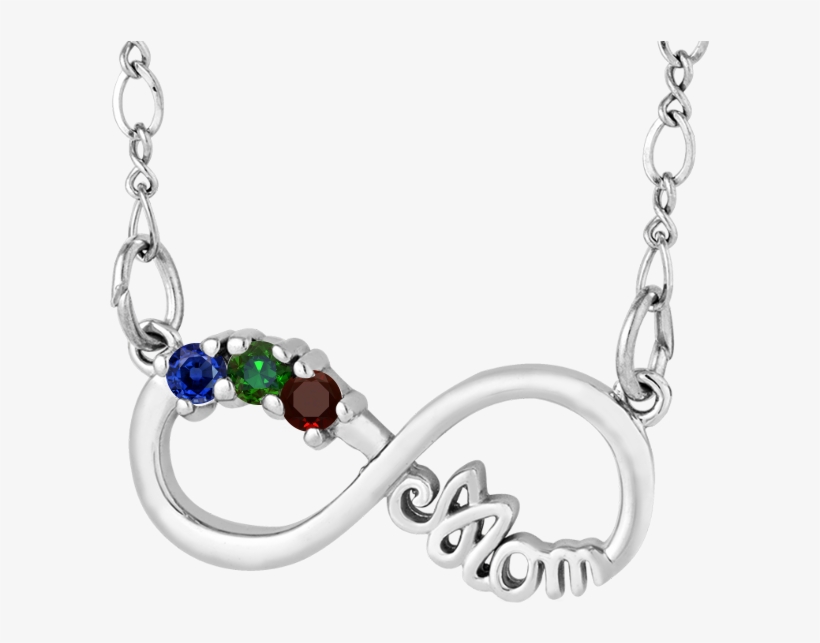Jpg Library Download Drawing Gems Gemstone Necklace - 3 Stone Infinity Mom Pendant In Sterling Silver, transparent png download