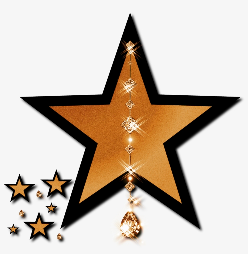 Pix For Gold Stars Clip Art - Machine Embroidery Designs Stars, transparent png download