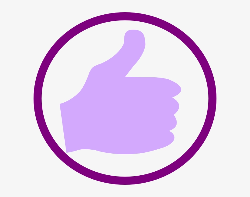 Customer Clipart Thumbs Up - Purple Thumbs Up Png, transparent png download