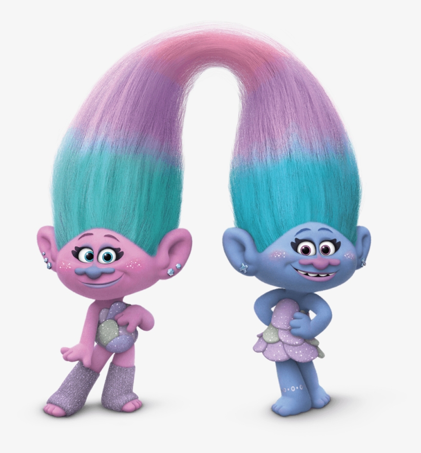 Twin Troll - Satin And Chenille Trolls, transparent png download