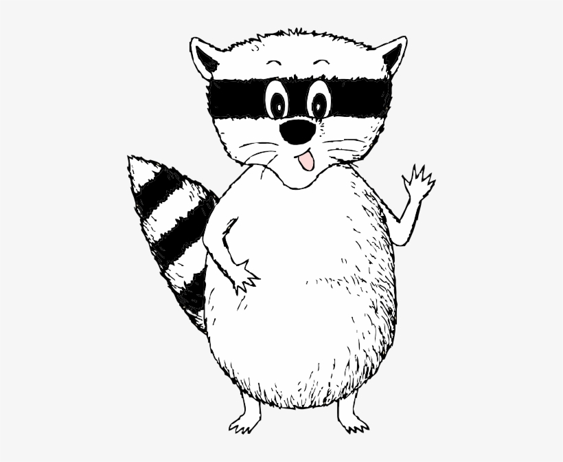 White Raccoon Svg Clip Arts 450 X 592 Px, transparent png download