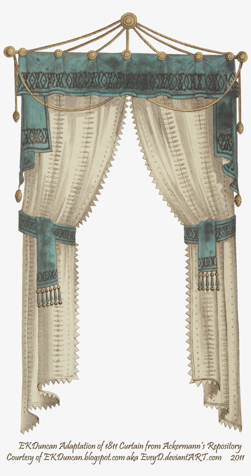 Png Curtain Clipart - Png Curtain Antique, transparent png download