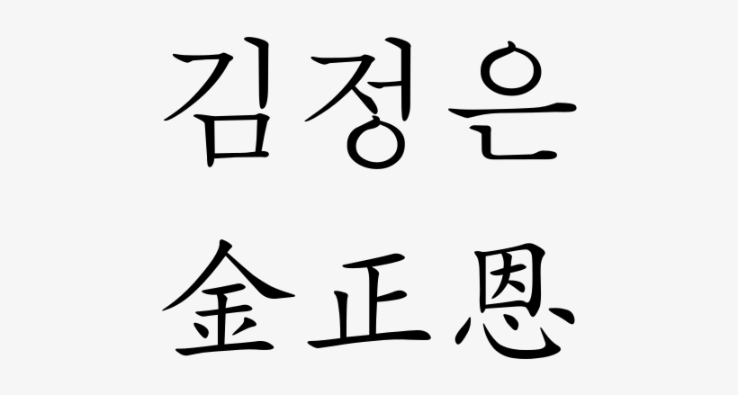 Kim Jong-un - Kim In Korean Characters, transparent png download