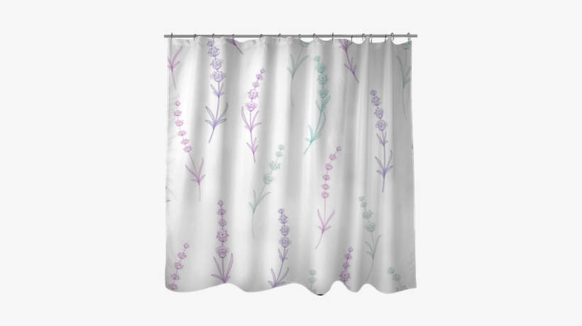 Watercolor Pattern With Lavender For Packing - Curtain, transparent png download