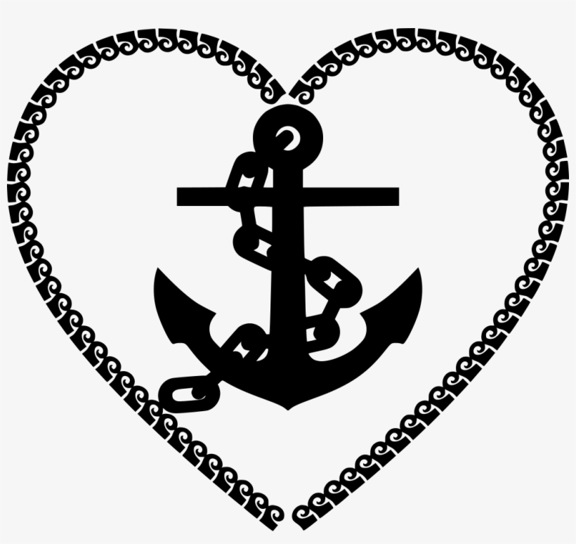 Svg Heart Anchor - Heart Anchor, transparent png download