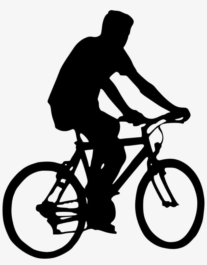 Small - Bicycle Silhouette, transparent png download