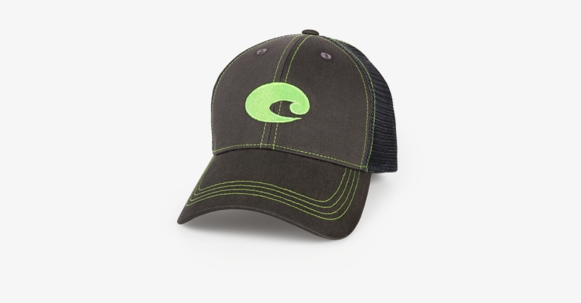 Neon Trucker Hat - Costa Del Mar Costa Neon Trucker Cap - Graphite/neon, transparent png download