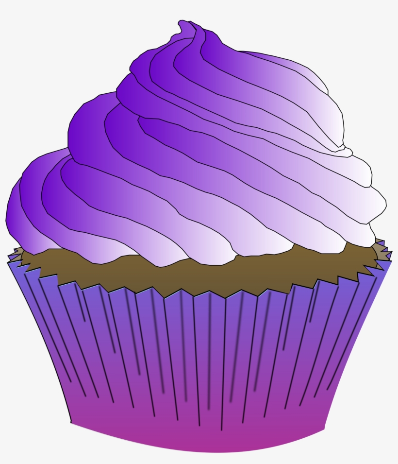 This Free Icons Png Design Of Chocolate Purple Cupcake, transparent png download