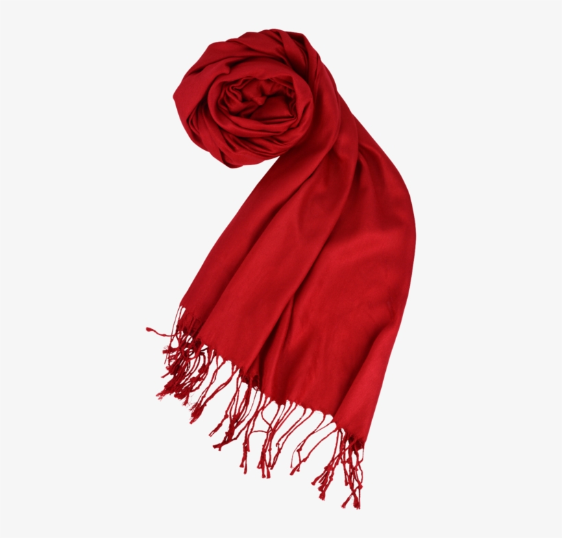 Red Classic Pashmina Scarves Lou Lou Boutiques - Pashmina, transparent png download