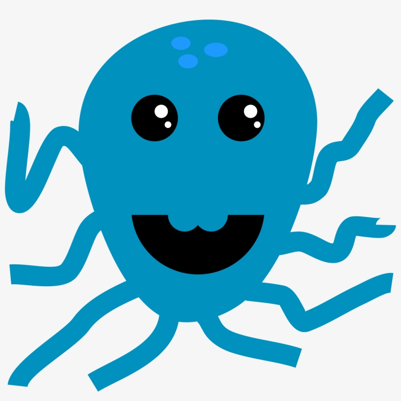 This Free Icons Png Design Of Crazy Octopus With Blue, transparent png download