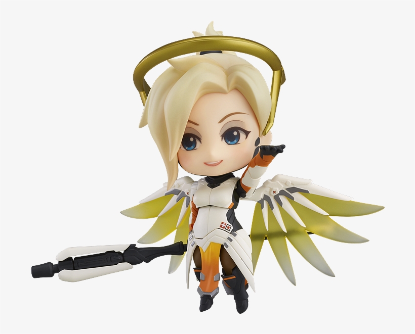 Nenderoid Mercy Posing Like She's Casting Her Ultimate - Overwatch Mercy Classic Skin Edition Nendoroid Action, transparent png download
