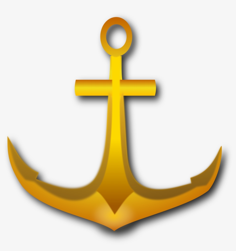 Anchor Clipart Big - Golden Anchor, transparent png download