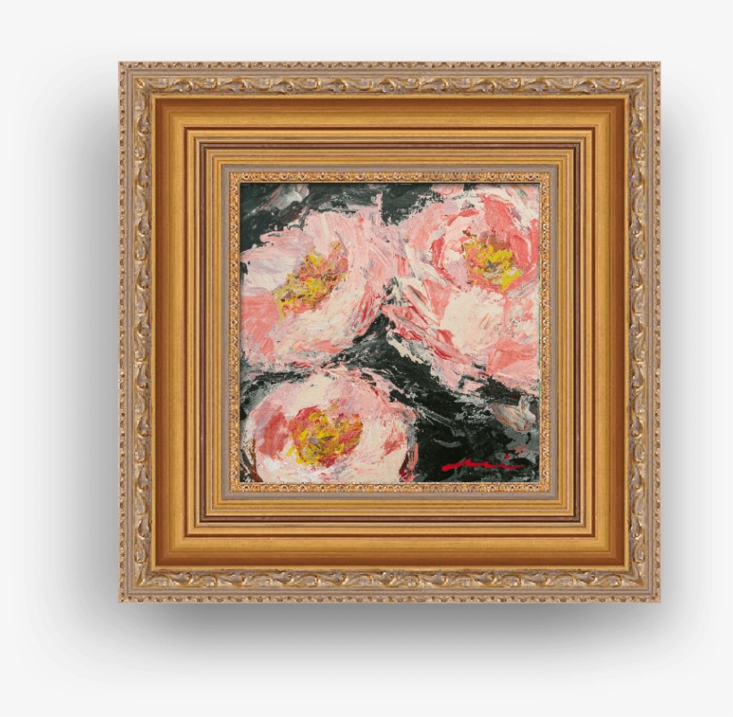 Peach Garden Roses, - Picture Frame, transparent png download