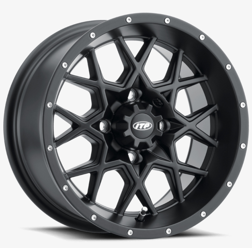 Hurricane Wheel 4 Lug Matte Black 14x7-1000 - Raceline Wheels Raceline 860m Mamba Trailer Wheel:, transparent png download