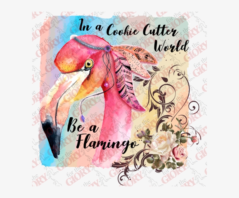 In A Cookie Cutter World - Flamingo Journal: Watercolor Flamingo Illustrations, transparent png download