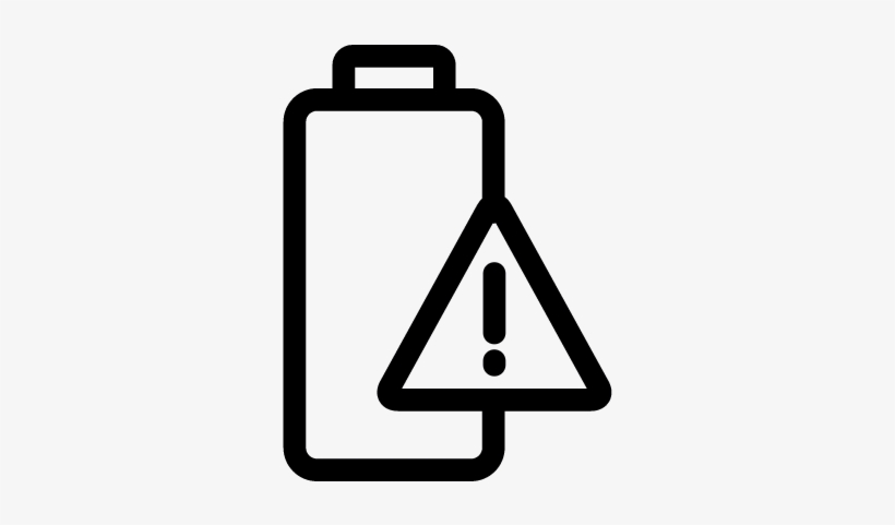 Battery Warning Vector - Battery Warning Icon, transparent png download