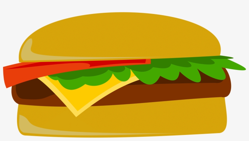 Hamburger Vector Clipart With Transparent Background - Burger Illustration Png, transparent png download