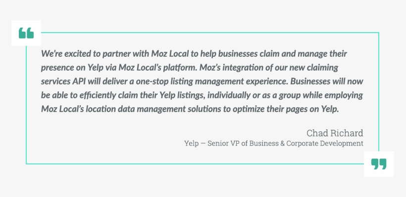 “we're Excited To Partner With Moz Local To Help Businesses - Business, transparent png download