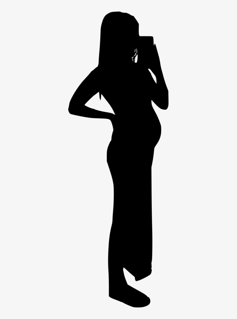 10 Pregnant Woman Silhouette - Silhouettes Png Woman, transparent png download