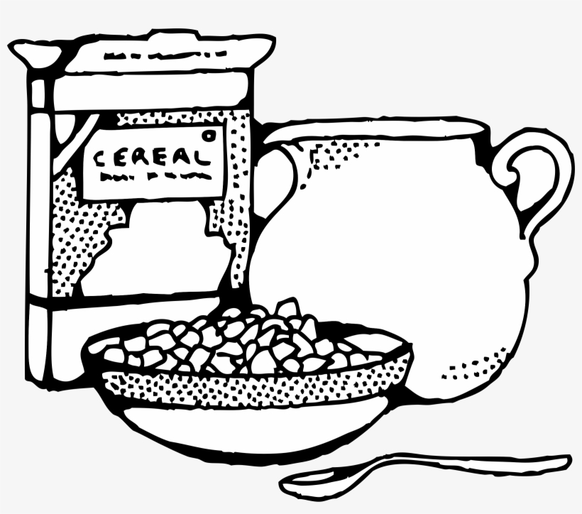 How To Set Use Cereal Box And Milk Clipart, transparent png download
