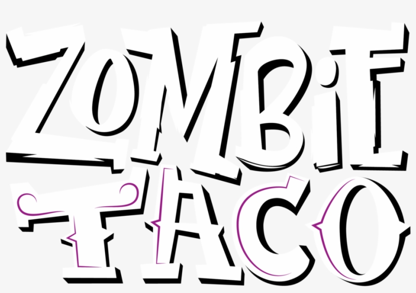 Zombietaco Logo White Stacked 01 - Calligraphy, transparent png download