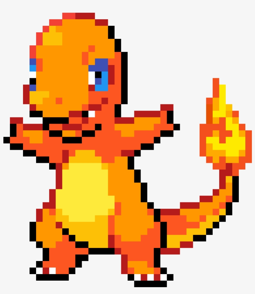 Charmander Pixel Art Minecraft BXSRTK