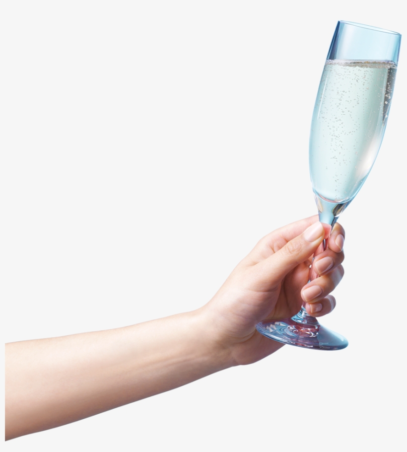 Virtually - Hand Champagne Glass Png, transparent png download