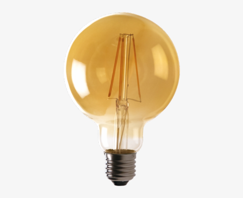 G W Filament Led - Bulb G125 Filament Led, transparent png download