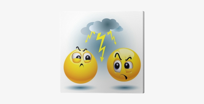 Smiley Ball Hate Another Smiley Ball Canvas Print • - Onweer Smiley, transparent png download