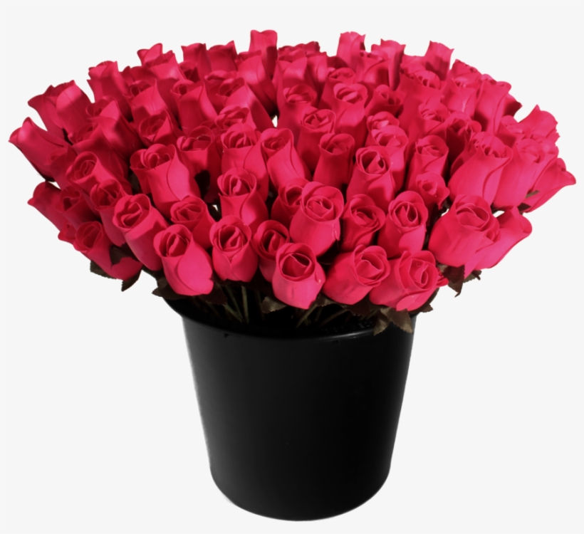 Wooden Rose Floral Display Bucket, transparent png download