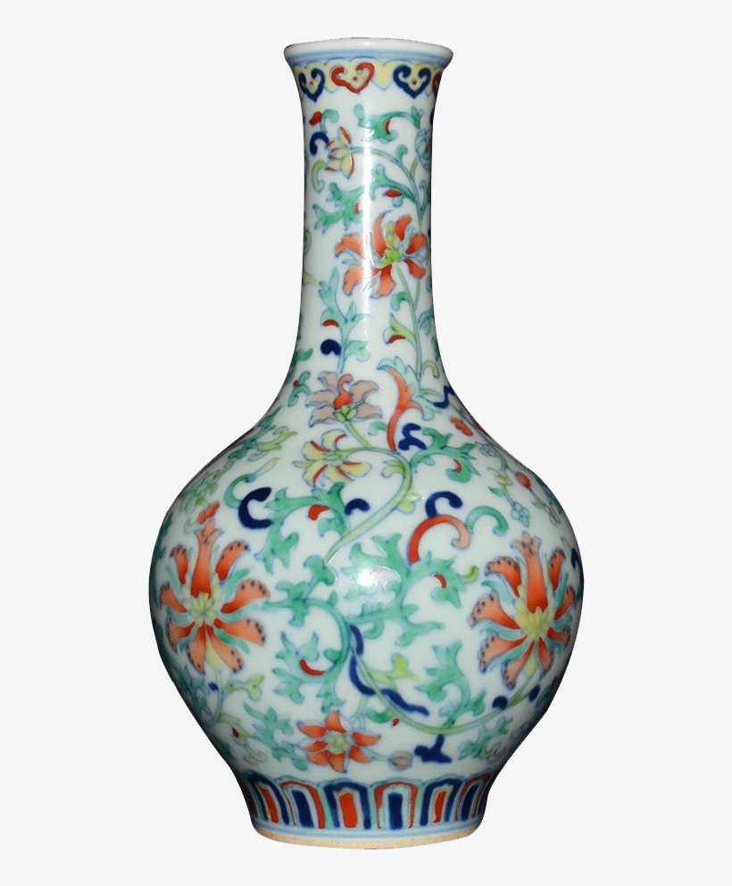 Bucket Color Floral Pattern Bottle - Blue And White Porcelain, transparent png download