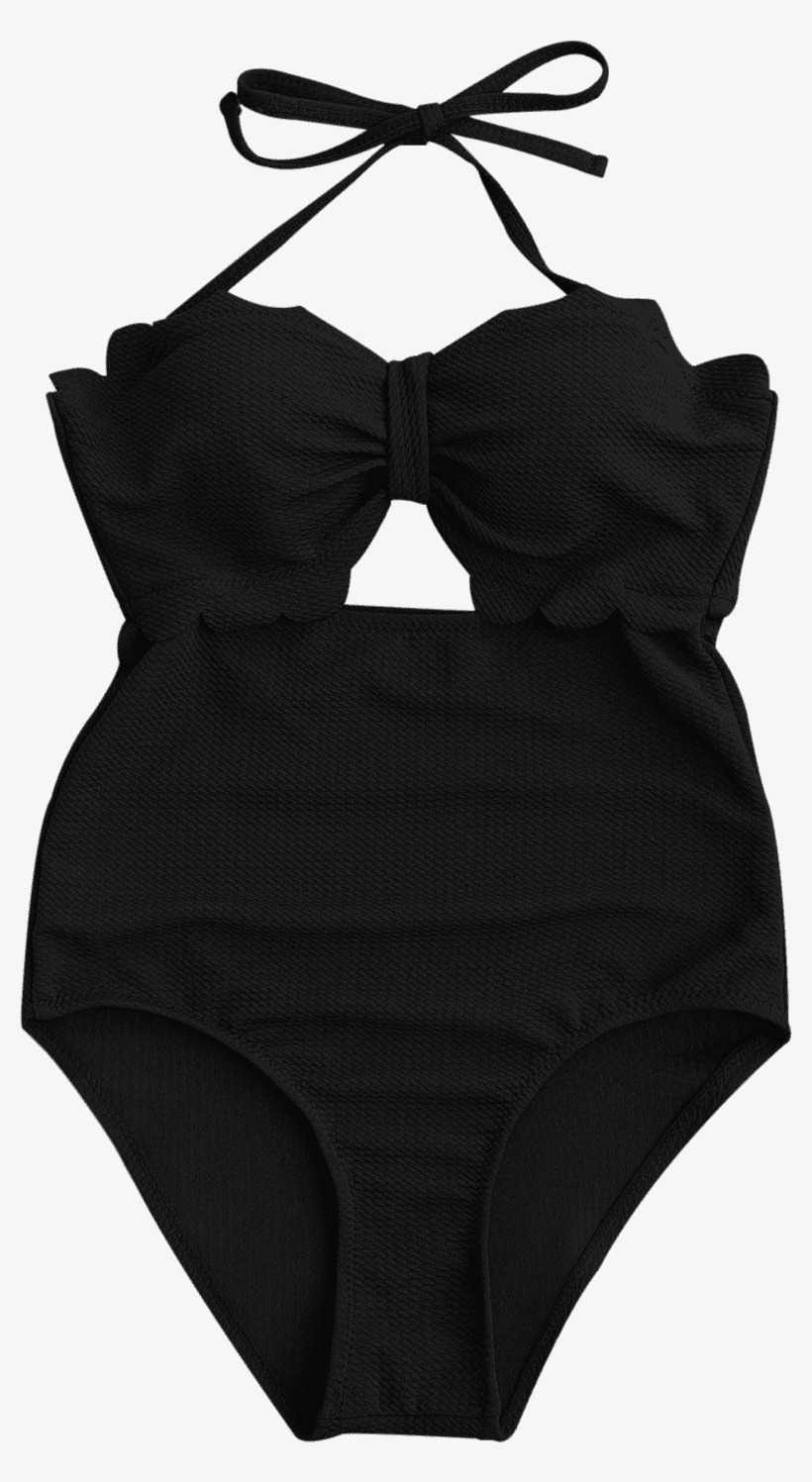 Women's Orange Extreme Cut Out High Leg Swimsuit, transparent png download