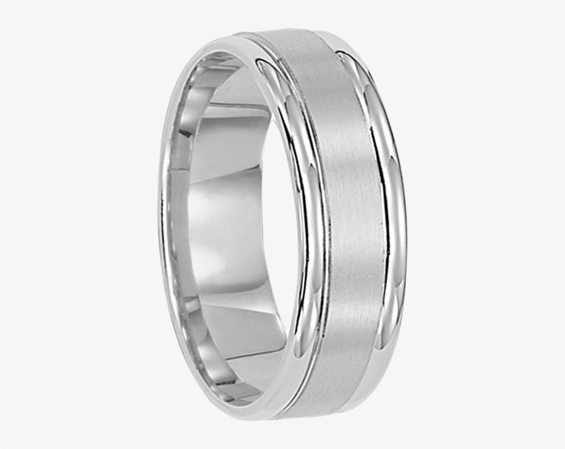 7mm Concave Palladium Wedding Band, transparent png download