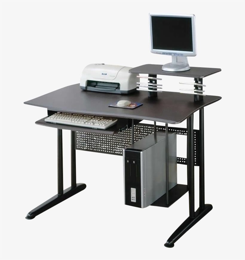 Coaster Desks Black Computer Desk W/ Keyboard Tray - 1perfectchoice Computer Desk With Keyboard Tray And, transparent png download