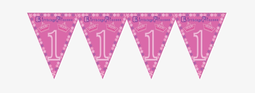 Princess 1st Bday Flag Banner - Triangle, transparent png download