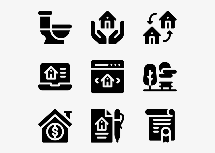 Real Estate 50 Icons - Real Estate, transparent png download
