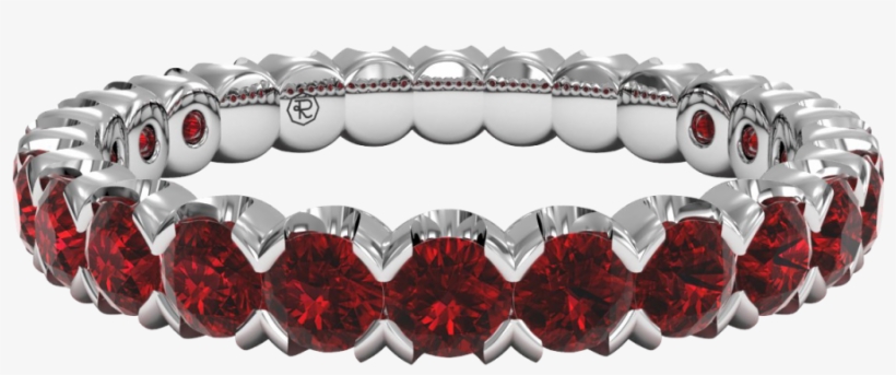 The Value Of A Ruby - Classic Ruby Stackable Ring Platinum, transparent png download