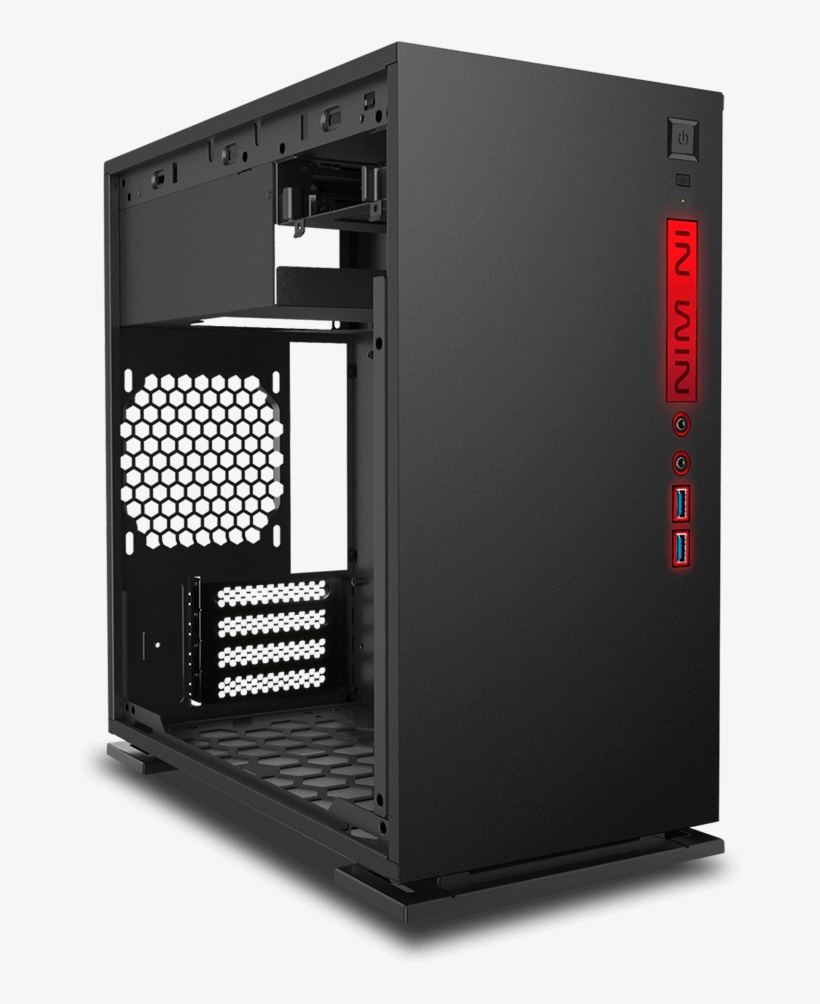 Tool-less Tempered Glass Side Panel - Win 301c Black Black Secc / Tempered Glass Microatx, transparent png download
