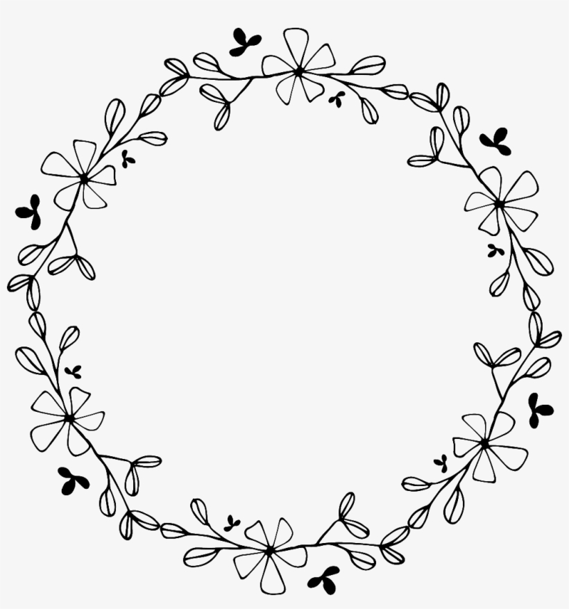 Simple Garland Free Buckle Black And White Garland - Black And White Garlands, transparent png download