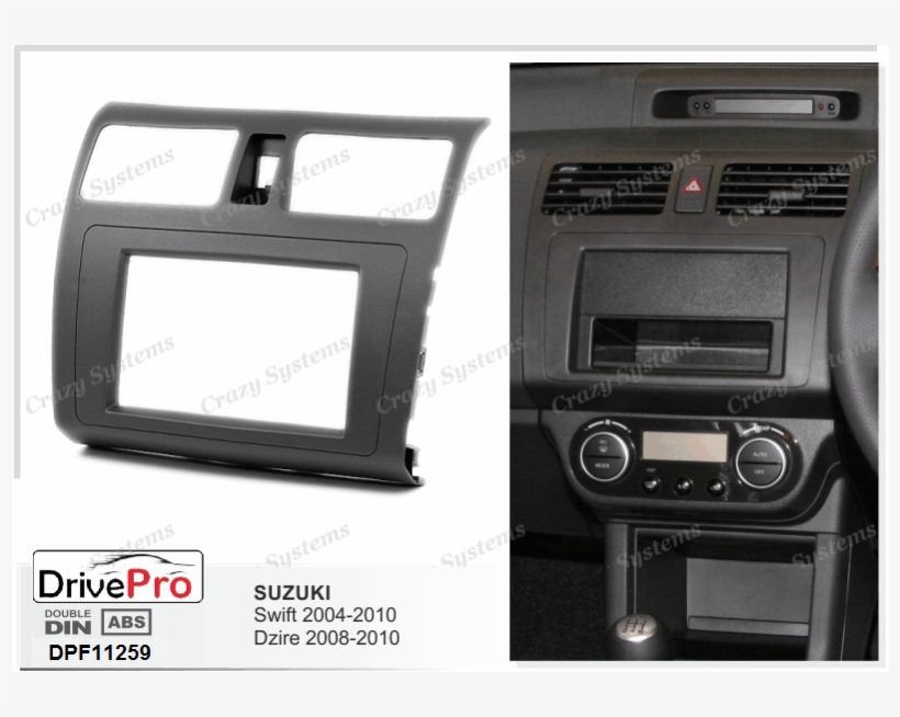 2-din Suzuki Swift 2004-2010; Dzire 2008-2010 Frame, transparent png download