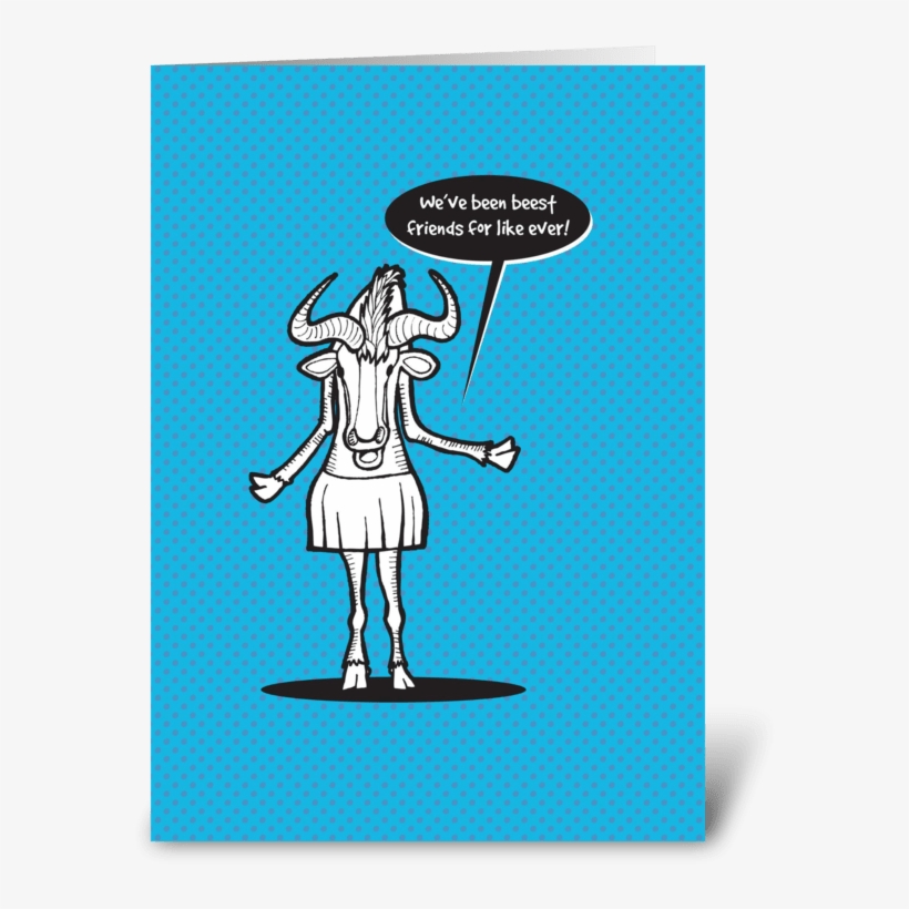 Beest Friends Forever Greeting Card - Cartoon, transparent png download