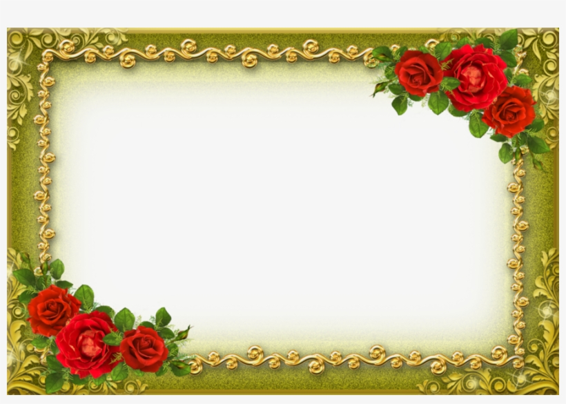Flower Photo Frame Clipart Picture Frames Garden Roses - Рамки Для Фото, transparent png download
