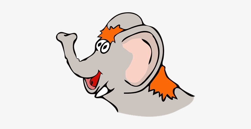 Elephant, Animal, Mammal, Trunk, Happy - Elephant, transparent png download