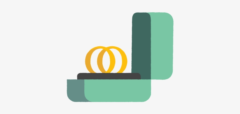 Wedding Rings - Graphic Design, transparent png download