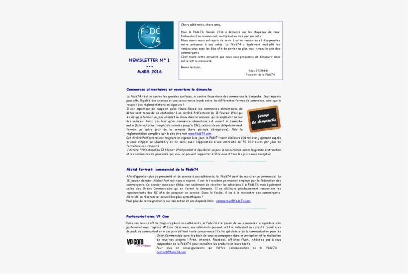 Fede74 Newsletter N°1 Thumb - Résumé, transparent png download