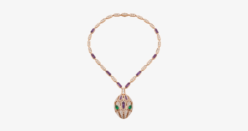Crafted With An Hexagonal Design Set With Amethysts - Bulgari, transparent png download