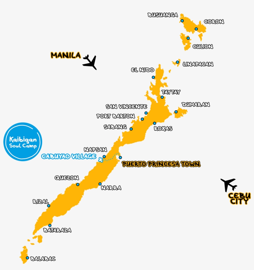 Map - Palawan, transparent png download